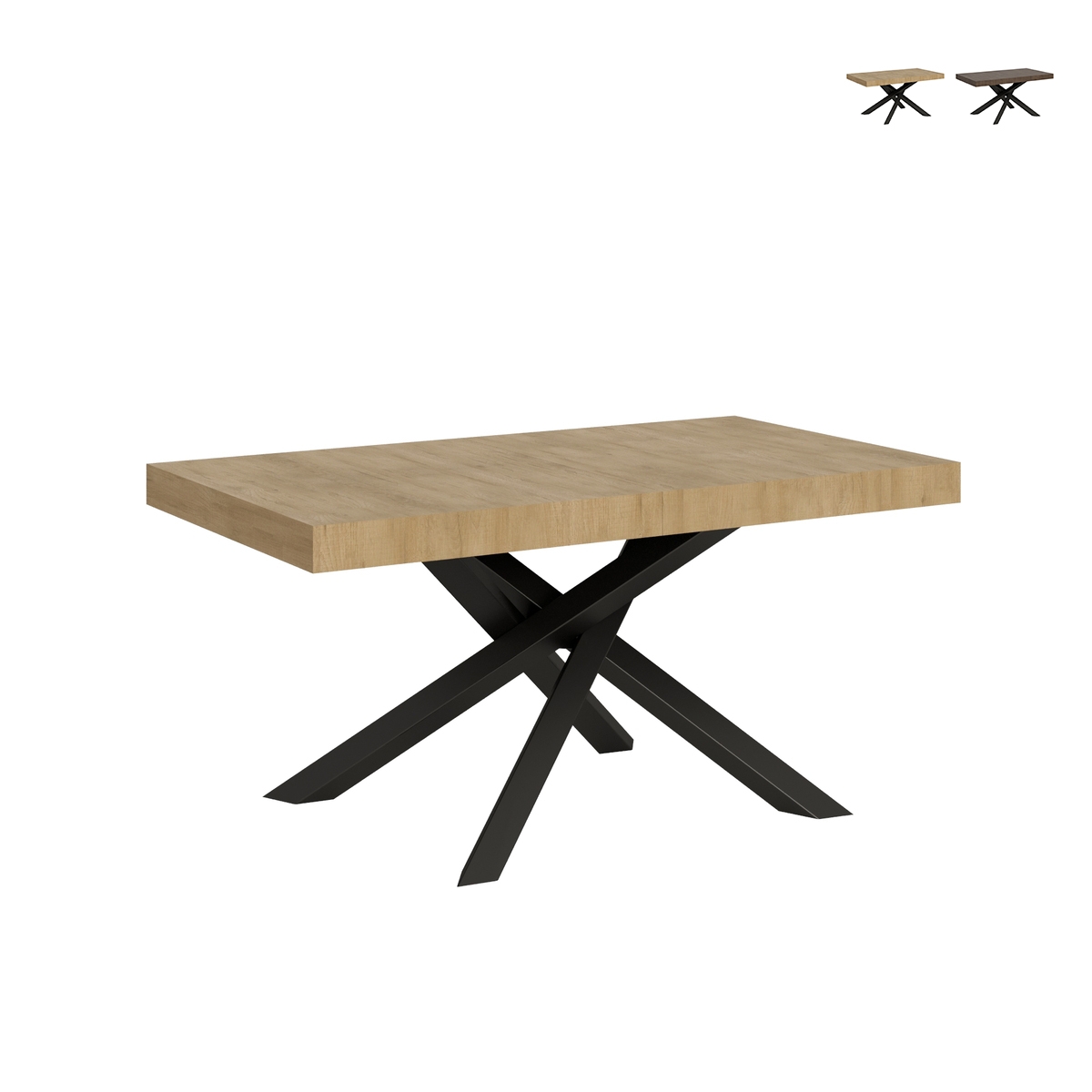 Ausziehbarer Tisch mit Kreuzbeinen, modernes Design 90×160-264 Volantis Angebot