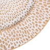 6er-Set Tischuntersetzer 33cm, elegant dekoriert in Gold und Weiß, Modell Drop Verkauf