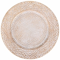 6er-Set Tischuntersetzer 33cm, elegant dekoriert in Gold und Weiß, Modell Drop Angebot