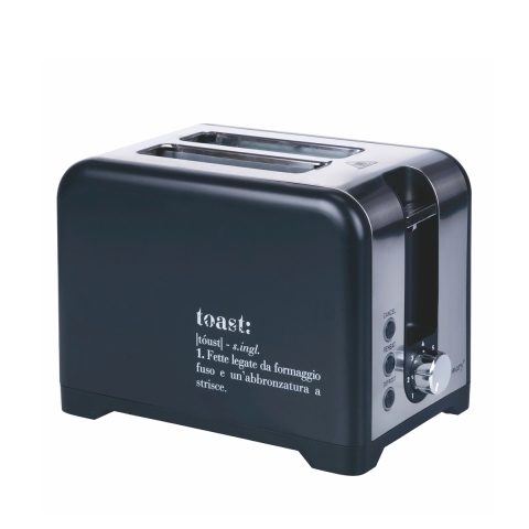 Elektrischer Toaster 2 Scheiben Timer Industrielles Design Schwarz Victionary Aktion