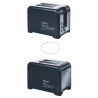 Elektrischer Toaster 2 Scheiben Timer Industrielles Design Schwarz Victionary Verkauf
