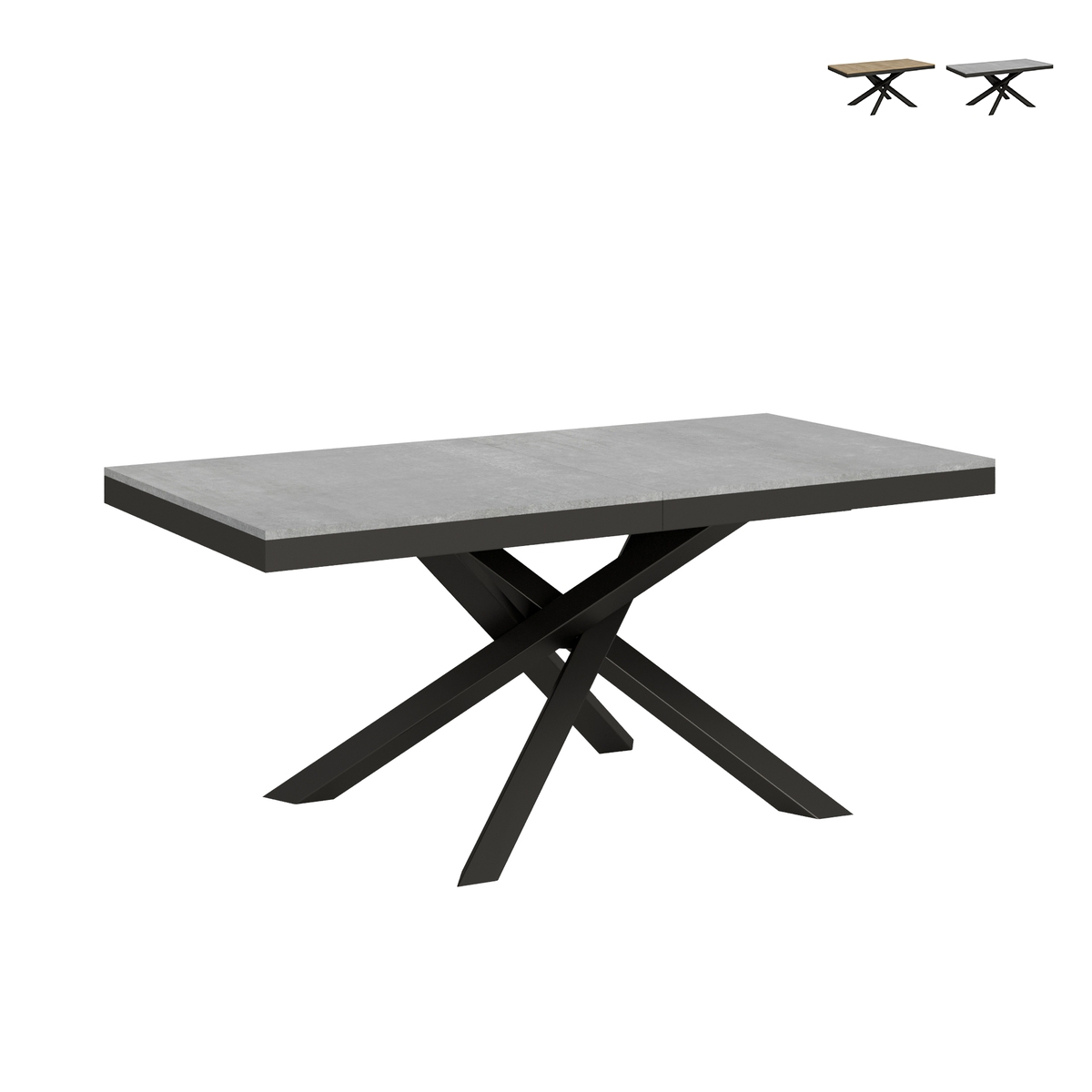 Moderner ausziehbarer Tisch mit Kreuzbeinen 90×180-440 Volantis Evolution Aktion