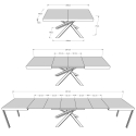 Moderner ausziehbarer Tisch mit Kreuzbeinen 90×180-440 Volantis Evolution Preis