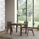 Moderner quadratischer ausziehbarer Tisch 90×90-246 Everyday im Industrie-Stil Verkauf