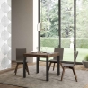 Moderner quadratischer ausziehbarer Tisch 90×90-246 Everyday im Industrie-Stil Verkauf