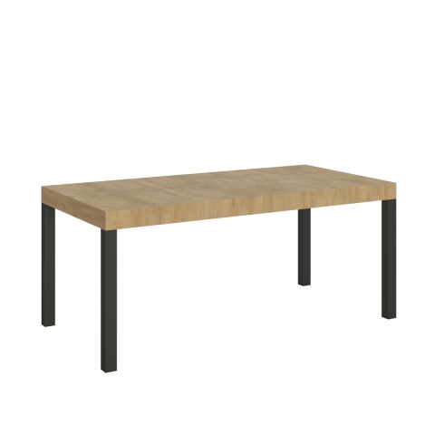 Ausziehbarer Esstisch im Industriedesign aus Metall und Holz für 18 Personen 90×180-440 Everyday Aktion