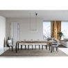 Ausziehbarer Esstisch im Industriedesign aus Metall und Holz für 18 Personen 90×180-440 Everyday Angebot