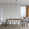 Ausziehbarer Esstisch im Industriedesign aus Metall und Holz für 18 Personen 90×180-440 Everyday Verkauf