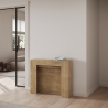 Ausziehbare Konsole für Eingangsbereich und Esszimmer, Platz für 10 Personen, 90×25-211, Modell Kiba Auswahl