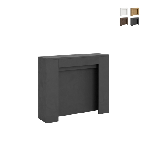 Ausziehbare Konsole für Eingangsbereich und Esszimmer, Platz für 10 Personen, 90×25-211, Modell Kiba Aktion