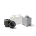 Set mit 3 Behältern in Weiß, Schwarz und Grau LEGO Storage Brick Multi Pack Aktion