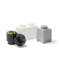 Set mit 3 Behältern in Weiß, Schwarz und Grau LEGO Storage Brick Multi Pack Aktion