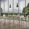 Erweiterbarer Konsolentisch minimalistisches Design für 10 Personen 90x42-198 Isotta Small Eigenschaften