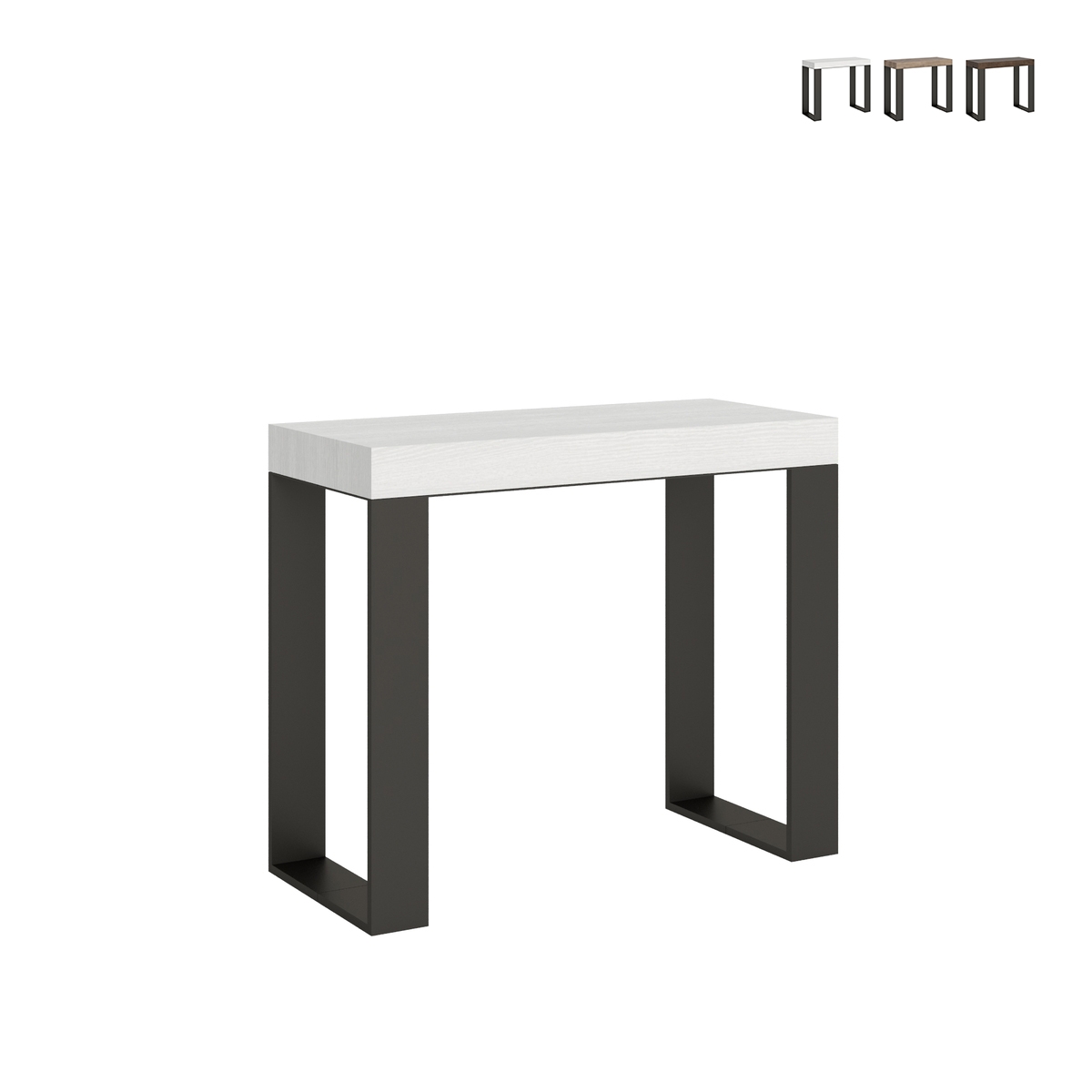 Ausziehbare Konsole im minimalen Industriedesign 90x40-196 Tecno Small Aktion Ausziehbare Konsole im minimalen Industriedesign 90x40-196 Tecno Small Aktion