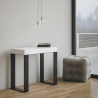 Ausziehbare Konsole im minimalen Industriedesign 90x40-196 Tecno Small Verkauf