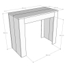 Ausziehbarer Esstisch, modernes Design, 90x42-198, Emy Small Modell