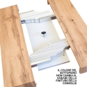 Verlängerbare Platzspar-Konsole 90x40-196 aus Holz Roxell Small Sales