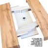 Verlängerbare Platzspar-Konsole 90x40-196 aus Holz Roxell Small Sales