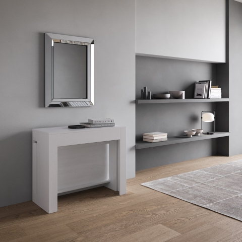 Ausziehbarer weißer Konsolentisch für Esszimmer und Küche 90x42-302 Evolve Aktion