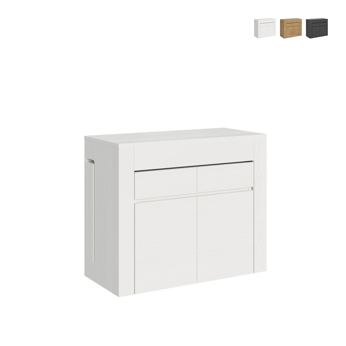 Ausziehbarer Konsolentisch mit integrierten Bänken, platzsparend 90x42-302 Evolve Angebot