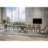 Ausziehbarer Esstisch im Industriedesign, Holz-Anthrazit, 90x180-440, Famas Sales