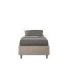 Einzelbett 90x190 cm gepolstert Stoff beige mit Lattenrost Azelia Verkauf