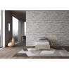 Einzelbett 90x190 cm gepolstert Stoff beige mit Lattenrost Azelia Sales
