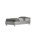 Einzelbett 80x190 cm modern grau Beton ohne Lattenrost Nuamo Verkauf