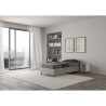 Einzelbett 80x190 cm modern grau Beton ohne Lattenrost Nuamo Sales
