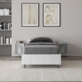Einzelbett mit Stauraum 80x190 in Weißholz Nuamo Aktion