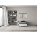 Einzelbett mit Stauraum 80x190 in Weißholz Nuamo Angebot
