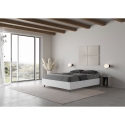 Französisches Doppelbett mit Bettkasten 140x190 aus weißem Holz Nuamo Sales