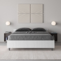 Französisches Doppelbett mit Bettkasten 140x190 aus weißem Holz Nuamo Aktion