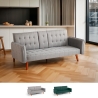 Schlafsofa 2-Sitzer verstellbar mit Armlehne und Getränkehalter Ember Auswahl