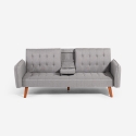 Schlafsofa 2-Sitzer verstellbar mit Armlehne und Getränkehalter Ember Modell