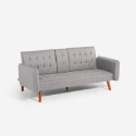 Schlafsofa 2-Sitzer verstellbar mit Armlehne und Getränkehalter Ember Maße