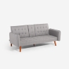Schlafsofa 2-Sitzer verstellbar mit Armlehne und Getränkehalter Ember Maße