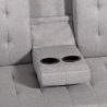 Schlafsofa 2-Sitzer verstellbar mit Armlehne und Getränkehalter Ember Kauf