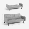 Schlafsofa 2-Sitzer verstellbar mit Armlehne und Getränkehalter Ember 