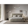 Doppelbett mit Bettkasten 160x190 in beigefarbenem Kunstleder Mika Sales