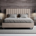 Doppelbett mit Bettkasten und gepolstertem Bettrahmen 160x210 Agueda Aktion