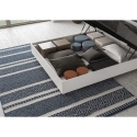 Doppelbett ohne Lattenrost 160x190 cm weiß mit hohem Kopfteil New Egos Rabatte