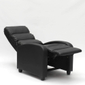 Relax-Liegestuhl mit Fußstütze aus Kunstleder Alice