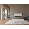 Doppelbett ohne Lattenrost 160x190 cm weiß mit hohem Kopfteil New Egos Sales