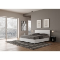 Doppelbett 160x190 cm modernes Design Weiß mit Lattenrost Kopfteil Demas Angebot