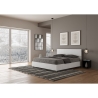 Doppelbett 160x190 cm modernes Design Weiß mit Lattenrost Kopfteil Demas Angebot