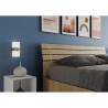 Doppelbett 160x190 aus Holz ohne Lattenrost, mit geneigtem Kopfteil Ankel Sales