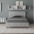 Bett 1,5 Plätze 120x200cm mit Stauraum und geneigtem Kopfteil Demas Aktion