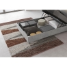 Bett 1,5 Plätze 120x200cm mit Stauraum und geneigtem Kopfteil Demas Rabatte