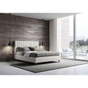 Doppelbett 160x200 ohne Lattenrost mit Kopfteil in Kunstleder Agueda Lagerbestand